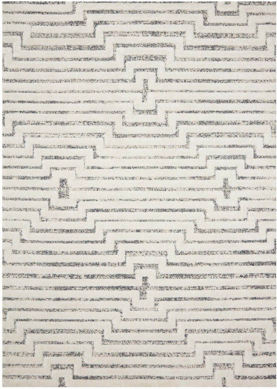 IKAR RUG: WHITE + DENIM