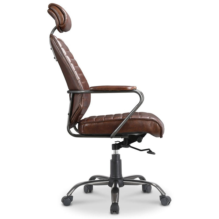 INDUSTRIAL EXECUTIVE CHAIR: ANTIQUE BROWN