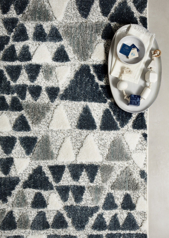 IRVING RUG: INK BLUE, WHITE, SLATE