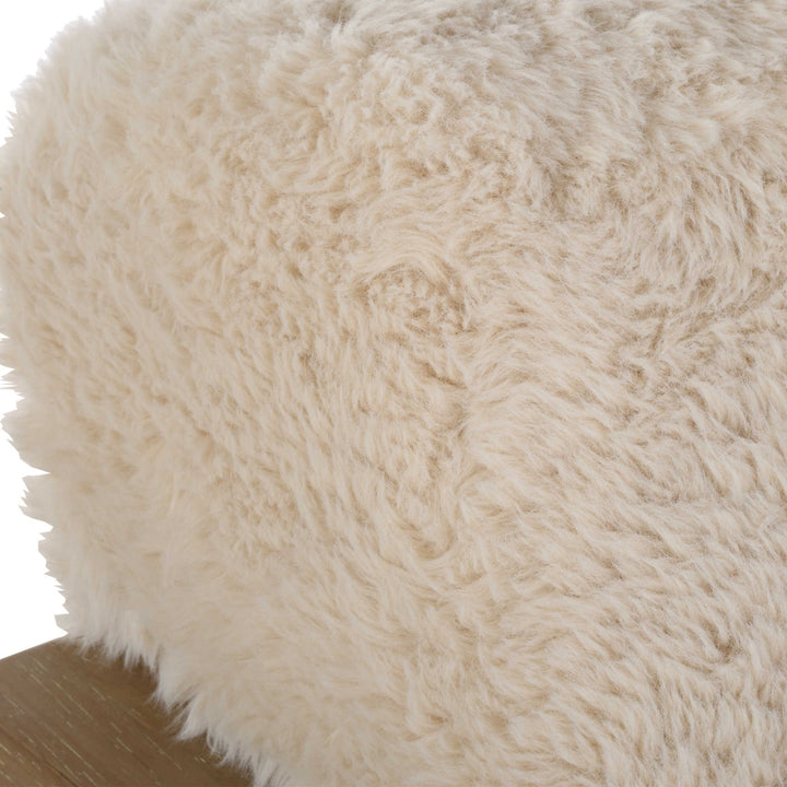 JACKSON FAUX SHEEPSKIN ARM CHAIR