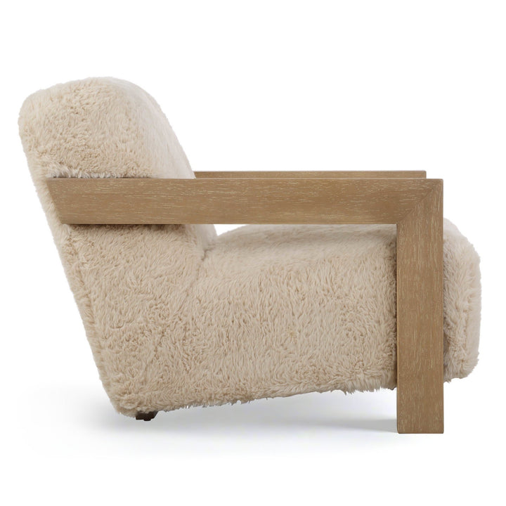 JACKSON FAUX SHEEPSKIN ARM CHAIR