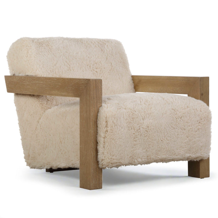 JACKSON FAUX SHEEPSKIN ARM CHAIR