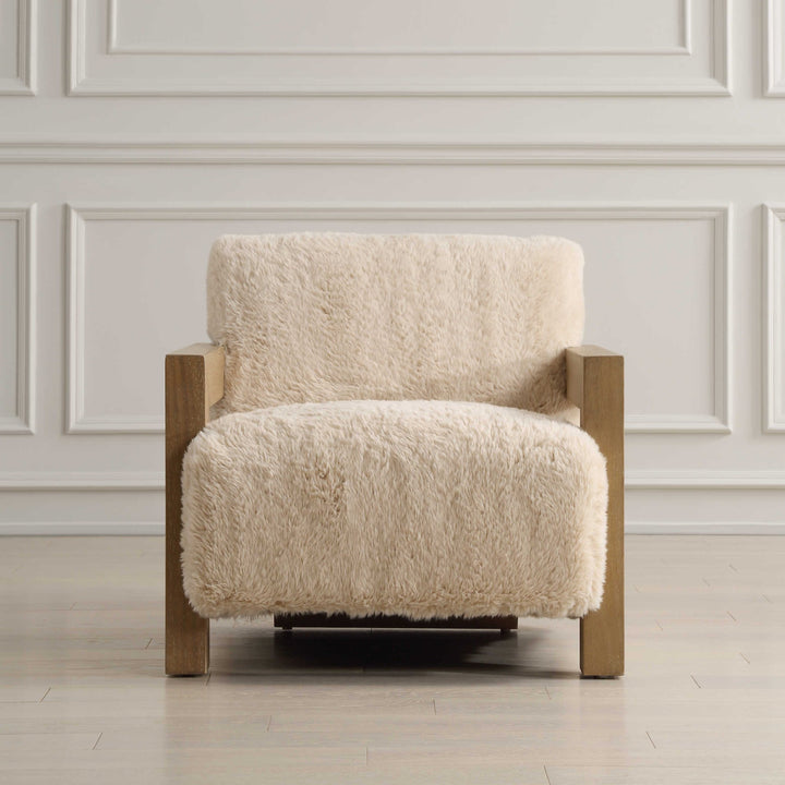 JACKSON FAUX SHEEPSKIN ARM CHAIR