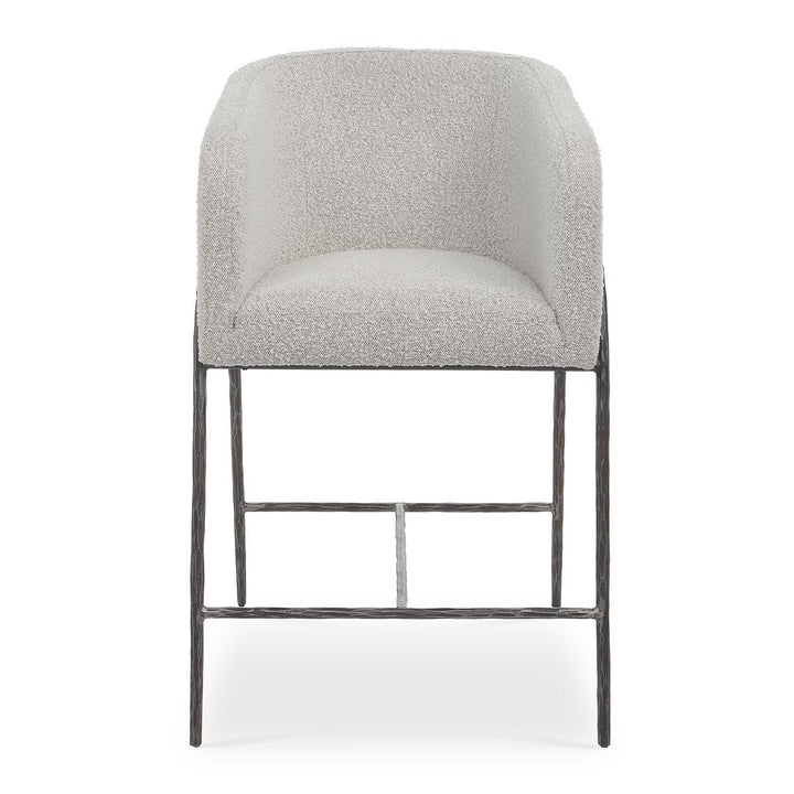 JACOBSEN BOUCLE UPHOLSTERED COUNTER STOOL