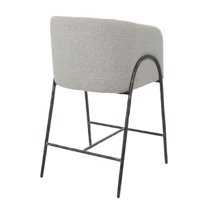 JACOBSEN BOUCLE UPHOLSTERED COUNTER STOOL