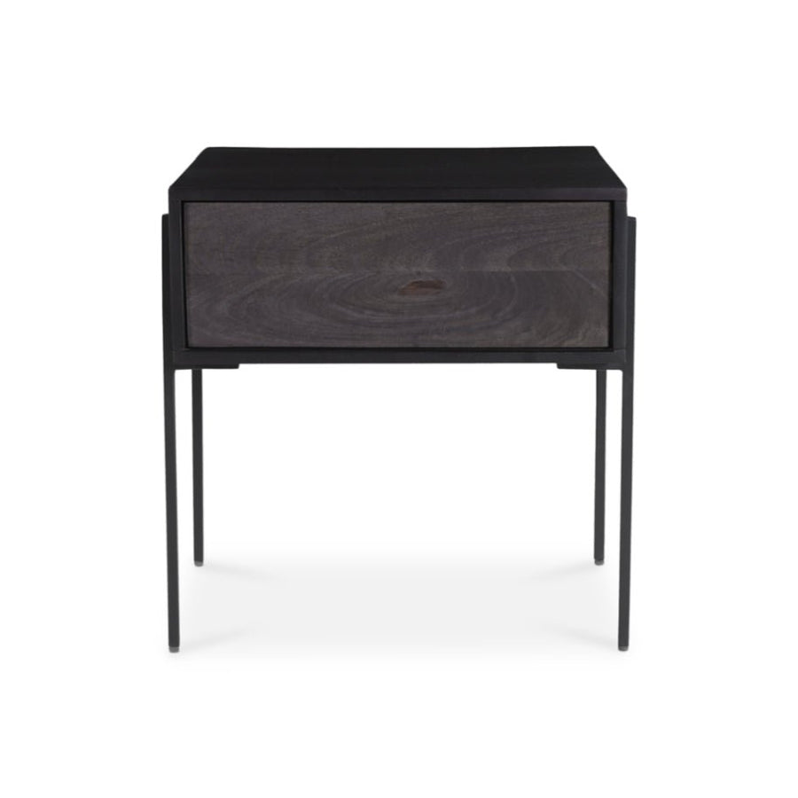 JAMISON SMOKED WOOD END TABLE