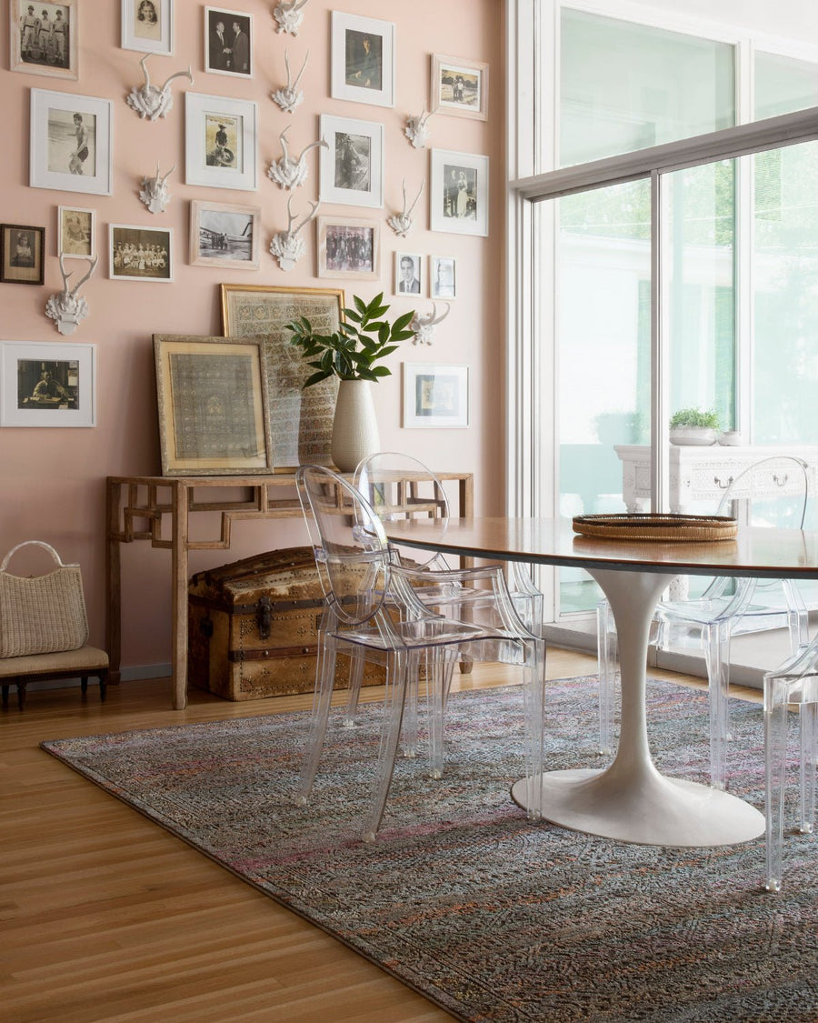 JAVARI 02 RUG: CHARCOAL / SUNSET