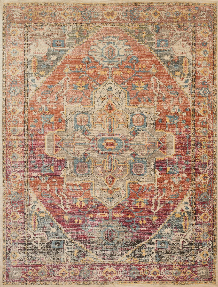 JAVARI 08 RUG: BERRY / SUNRISE