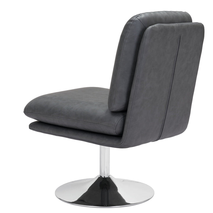 JET - SET GREY VINYL SWIVEL CHAIR