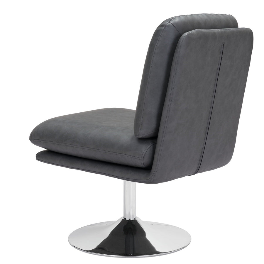 JET - SET GREY VINYL SWIVEL CHAIR