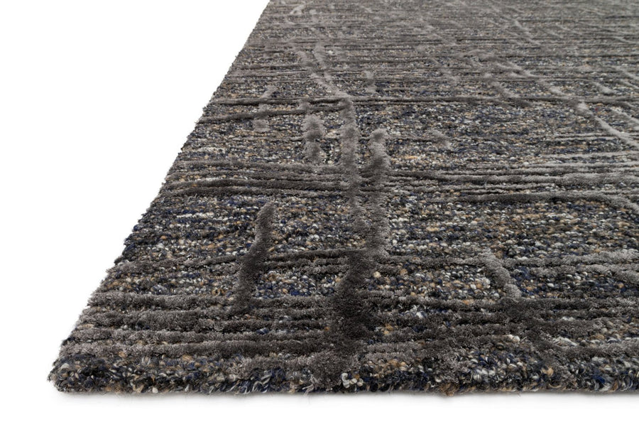 JUNEAU 05 WOOL + VISCOSE RUG: CHARCOAL