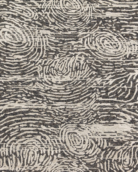 JUNEAU WOOL + VISCOSE RUG: CHARCOAL, SILVER