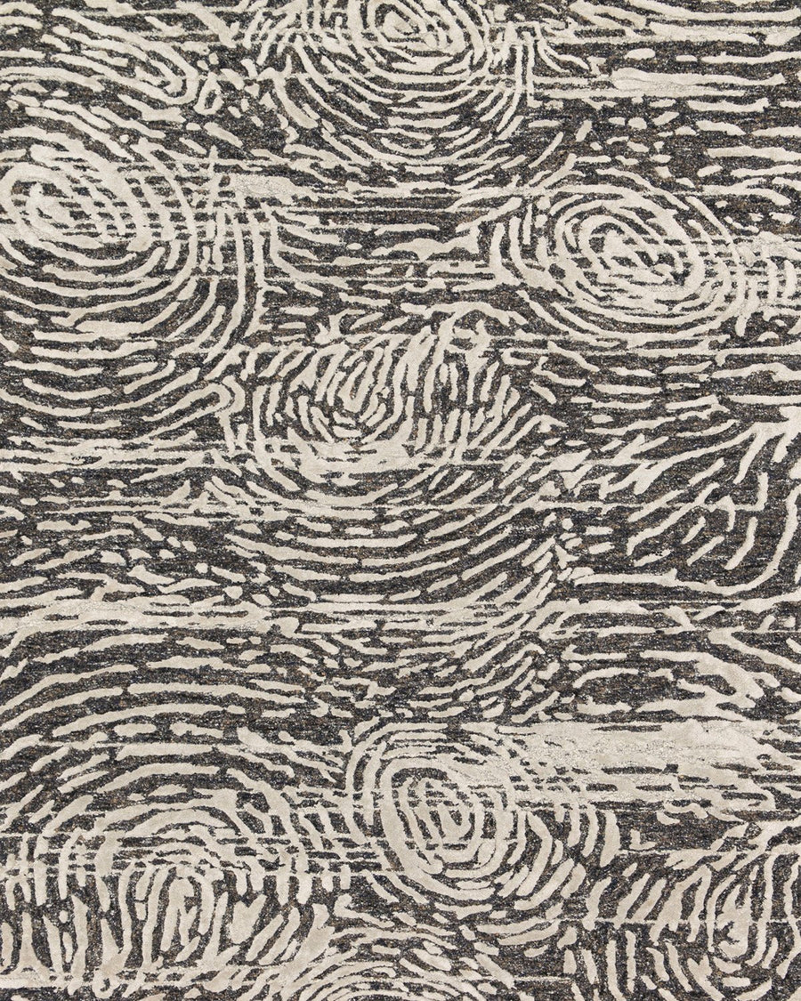 JUNEAU WOOL + VISCOSE RUG: CHARCOAL, SILVER
