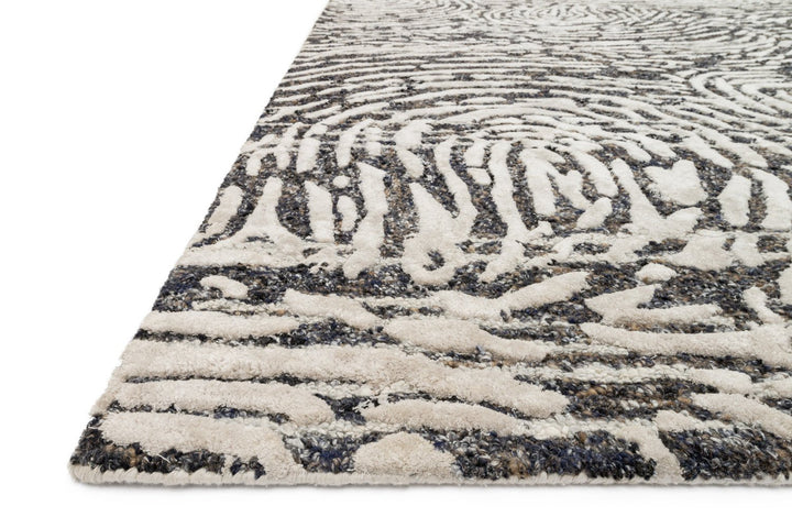 JUNEAU WOOL + VISCOSE RUG: CHARCOAL, SILVER