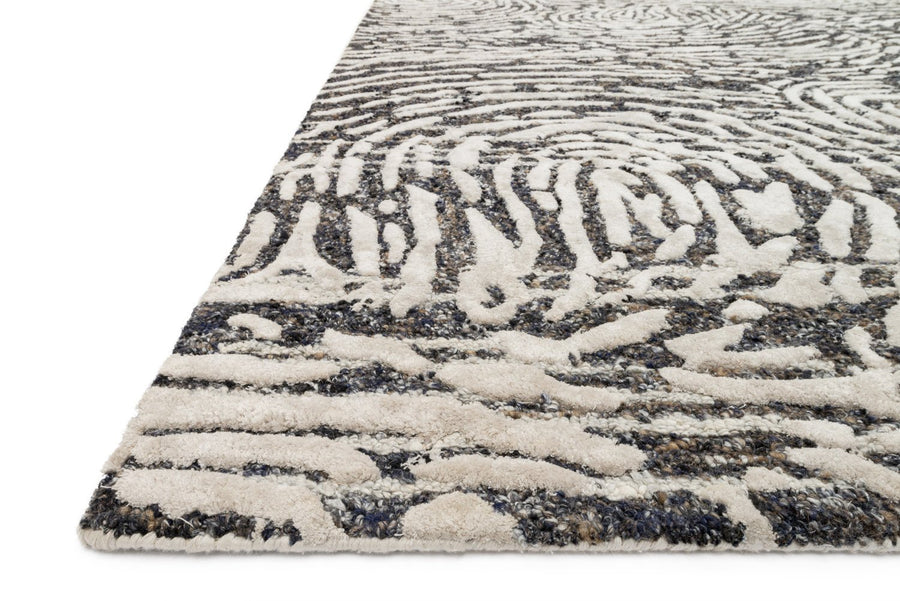 JUNEAU WOOL + VISCOSE RUG: CHARCOAL, SILVER