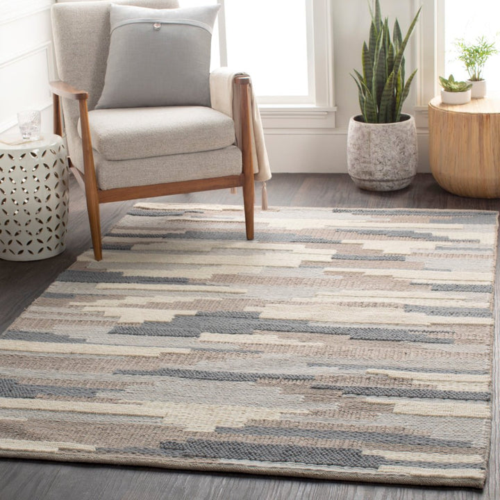 KOBY BRAIDED WOOL RUG: DENIM DUNES