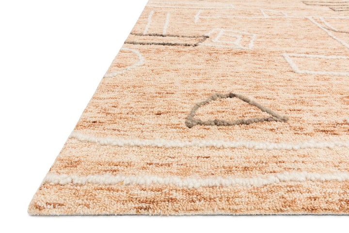 LEELA 05 HOOKED WOOL RUG: TERRACOTTA