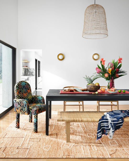 LEELA 05 HOOKED WOOL RUG: TERRACOTTA