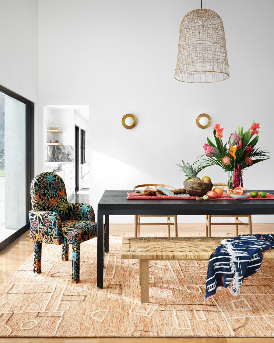 LEELA 05 HOOKED WOOL RUG: TERRACOTTA