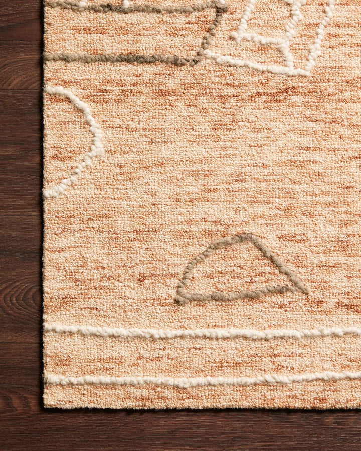 LEELA 05 HOOKED WOOL RUG: TERRACOTTA