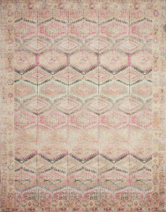 LILITH VINTAGE PRINT FLAT RUG: DUSTY ROSE
