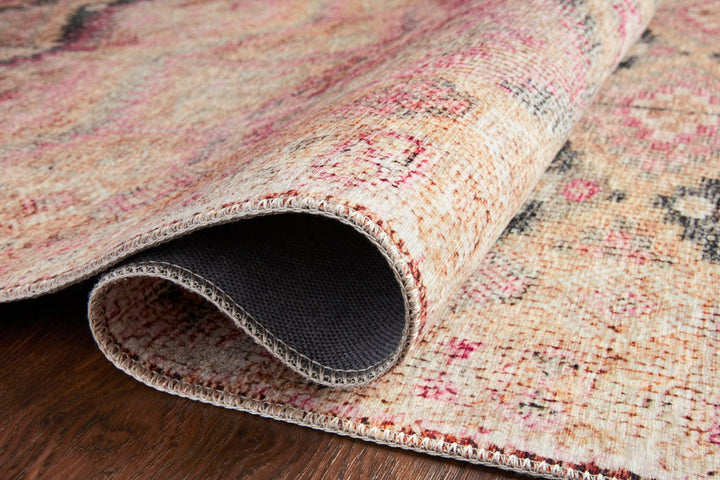 LILITH VINTAGE PRINT FLAT RUG: DUSTY ROSE
