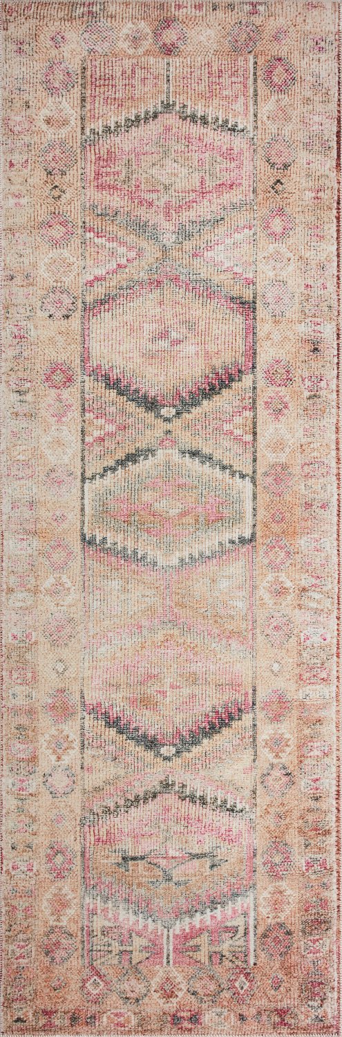 LILITH VINTAGE PRINT FLAT RUG: DUSTY ROSE