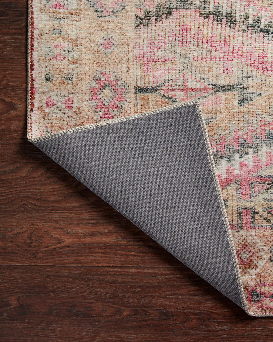 LILITH VINTAGE PRINT FLAT RUG: DUSTY ROSE