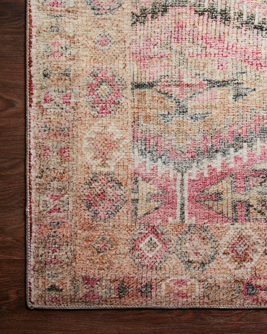LILITH VINTAGE PRINT FLAT RUG: DUSTY ROSE