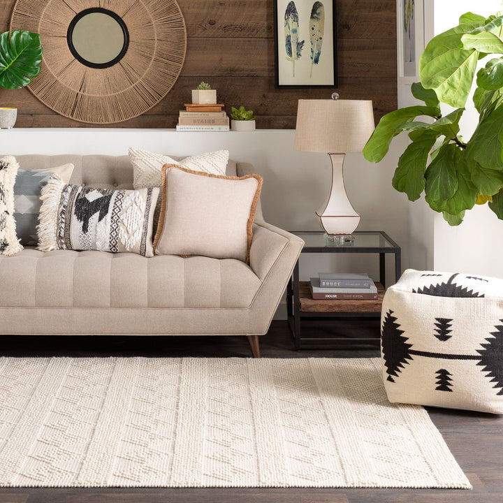 LINA TEXTURED WOOL FLAT RUG