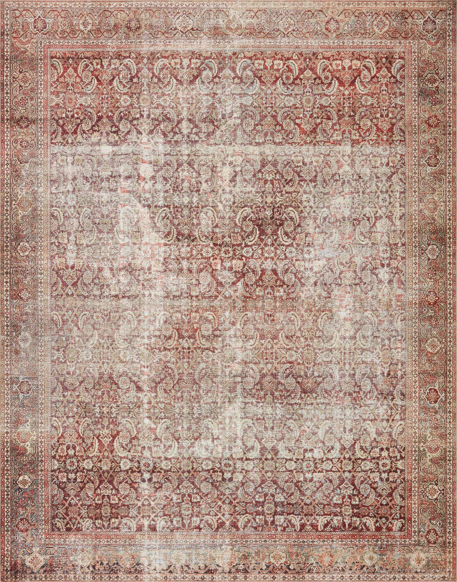 LINLEY VINTAGE PRINT FLAT RUG: CINNAMON