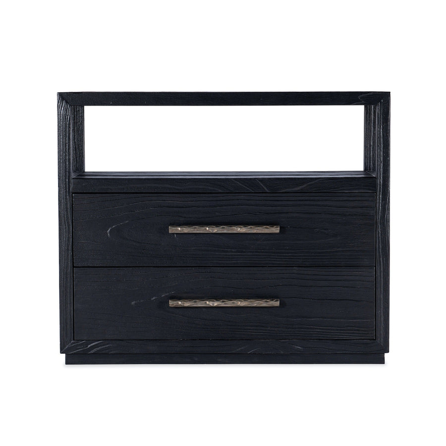 LINVILLE FALLS SHOU SUGI BAN TWO DRAWER NIGHTSTAND