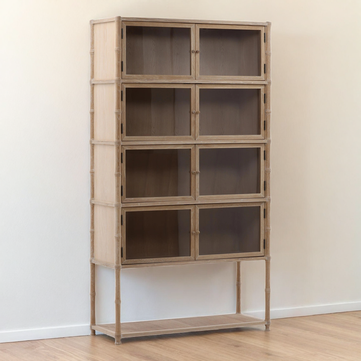 LIVIA LIGHT OAK DISPLAY CABINET