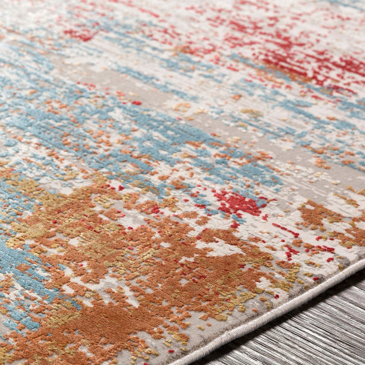 LUNA ORANGE MULTI TEXTURED VISCOSE RUG