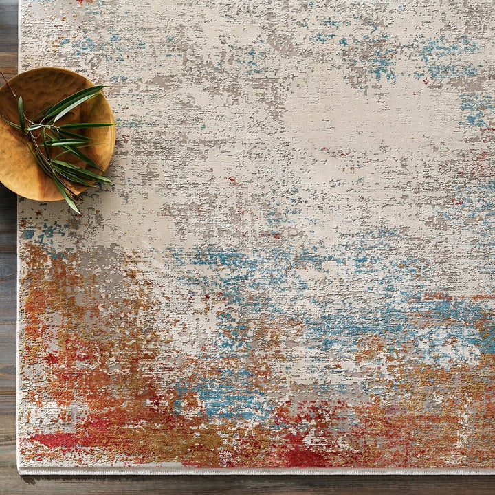 LUNA ORANGE MULTI TEXTURED VISCOSE RUG