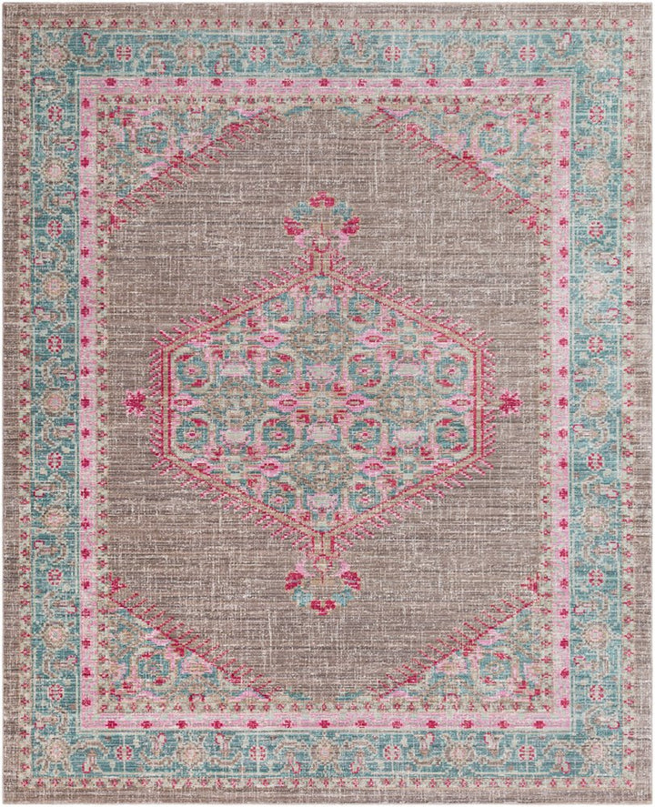 MADELYN RUG: TAUPE, TEAL