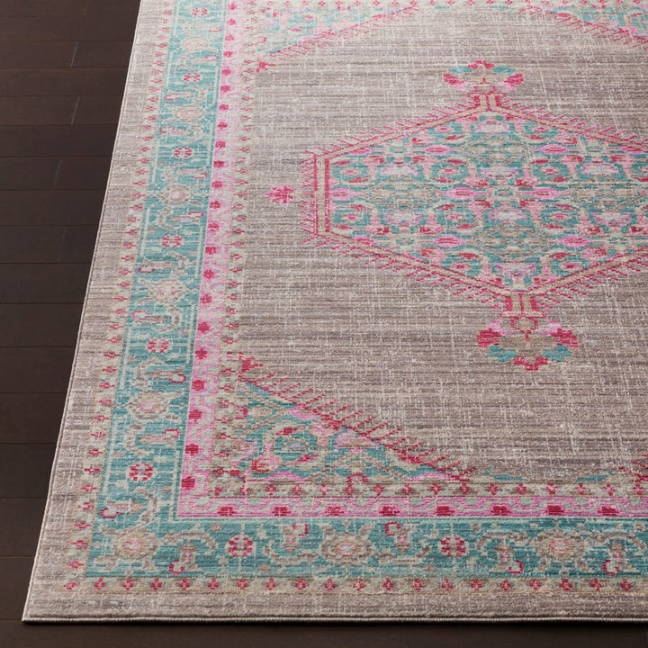 MADELYN RUG: TAUPE, TEAL
