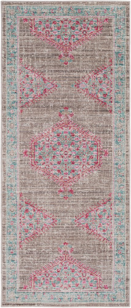 MADELYN RUG: TAUPE, TEAL