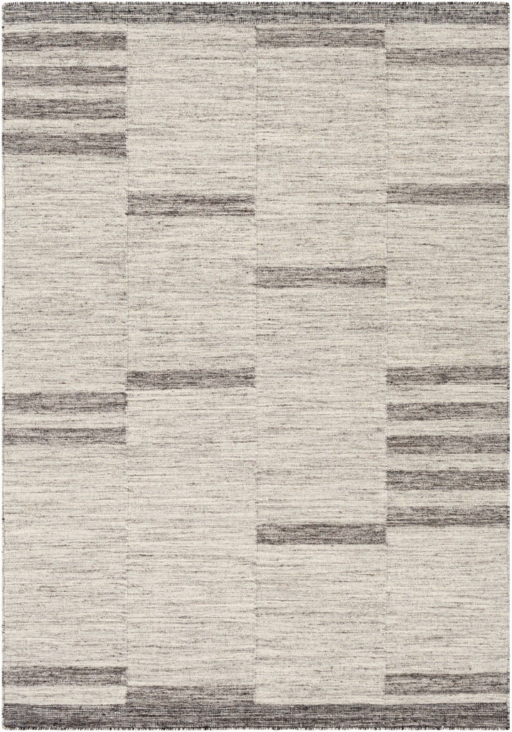 MAJI WOOL + VISCOSE FLAT RUG: ASH GREY
