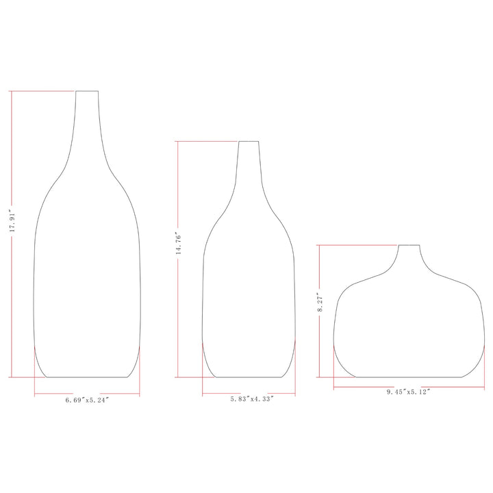 MARBLED CERAMIC VASES | SET OF 3