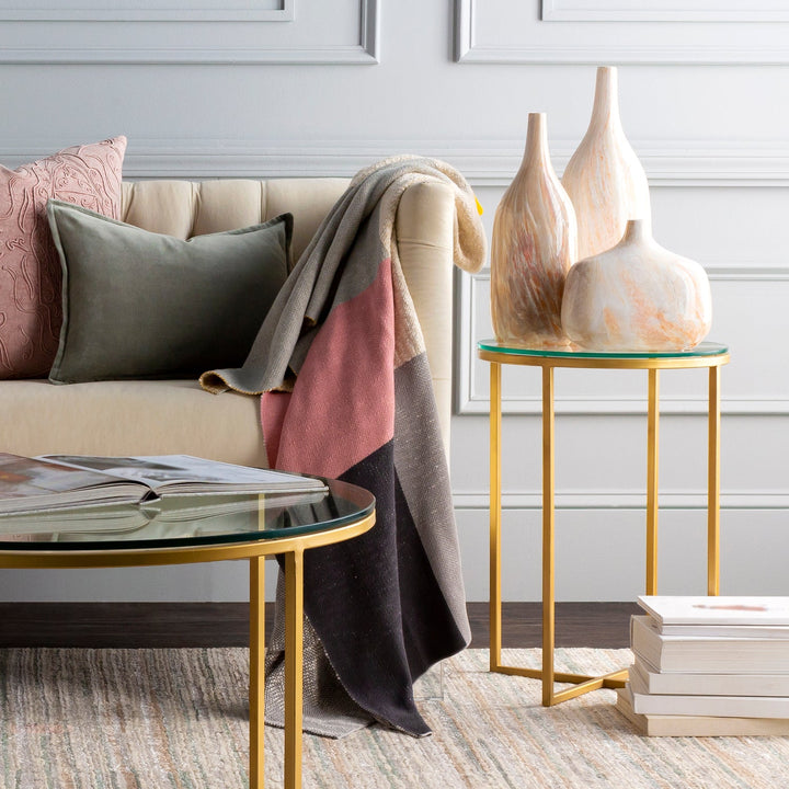 MARBLED CERAMIC VASES | SET OF 3