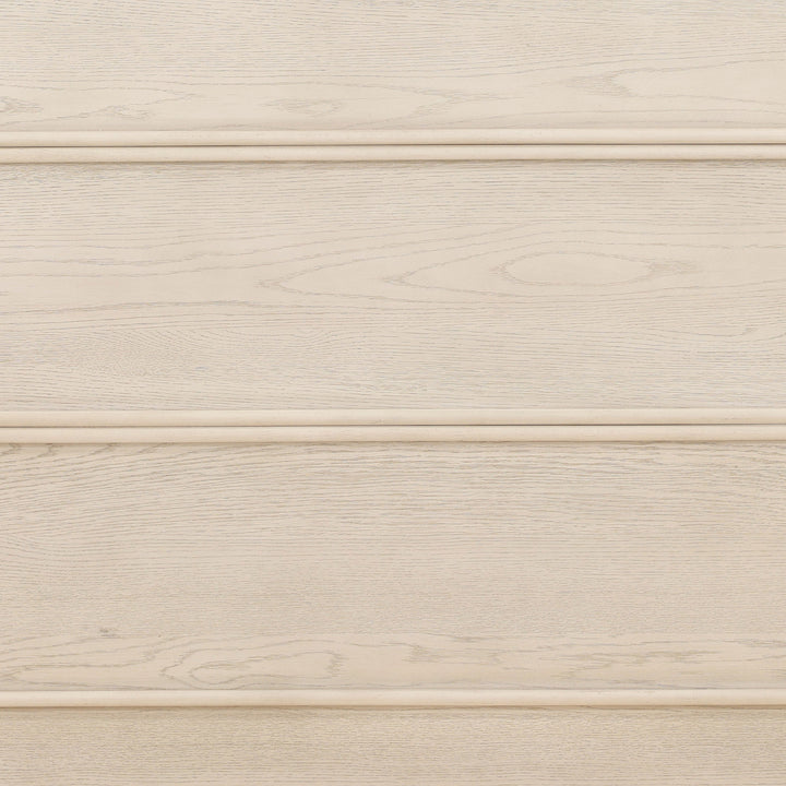 Marcie White Washed Beaded Poster Bed - Footboard and Bed Leg Detailing