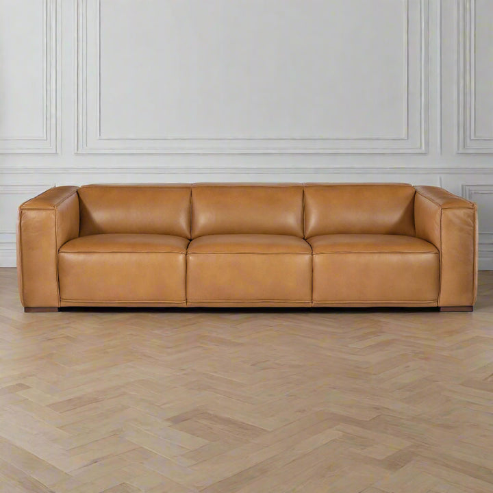 MARIA ZEN CARAMEL LEATHER 3 - SEAT SOFA