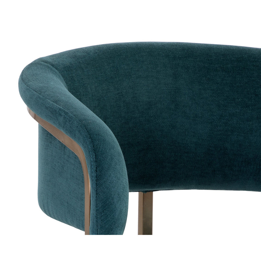 MARRIS DANNY TEAL GOLD DINING ARMCHAIR