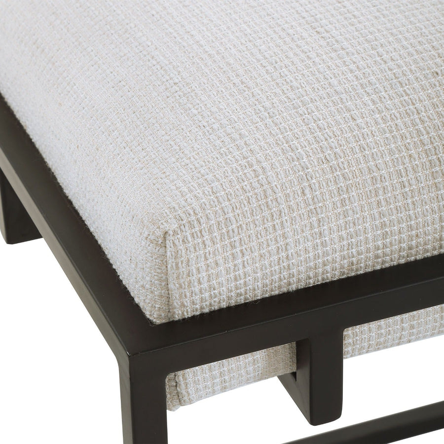 MECCA BLACK + WHITE SMALL BENCH