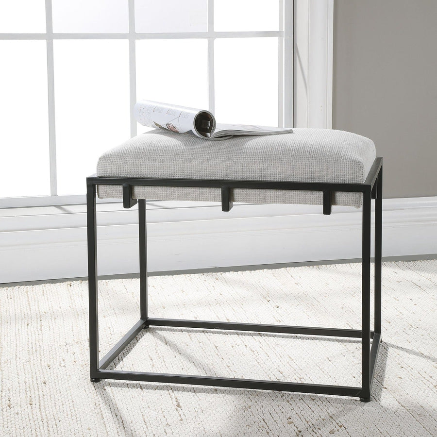 MECCA BLACK + WHITE SMALL BENCH