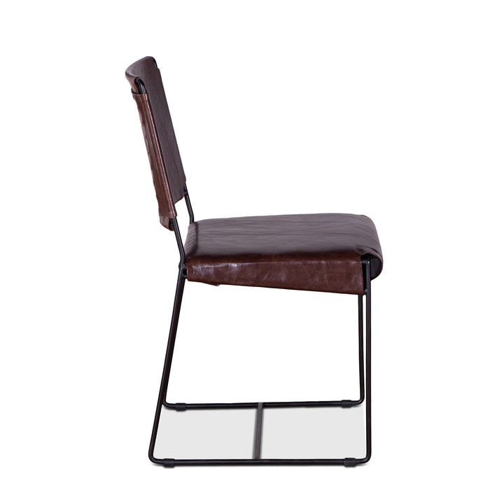 MELBOURNE LEATHER DINING CHAIR