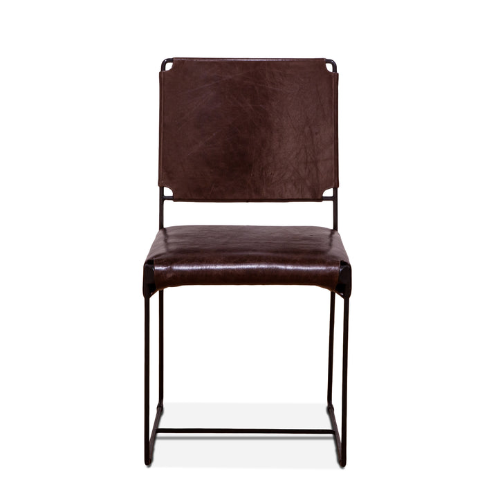 MELBOURNE LEATHER DINING CHAIR