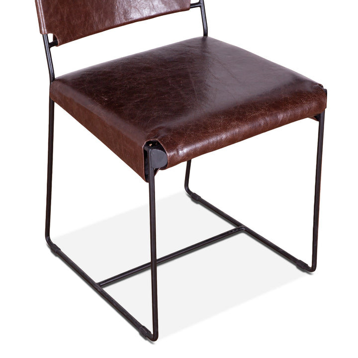 MELBOURNE LEATHER DINING CHAIR