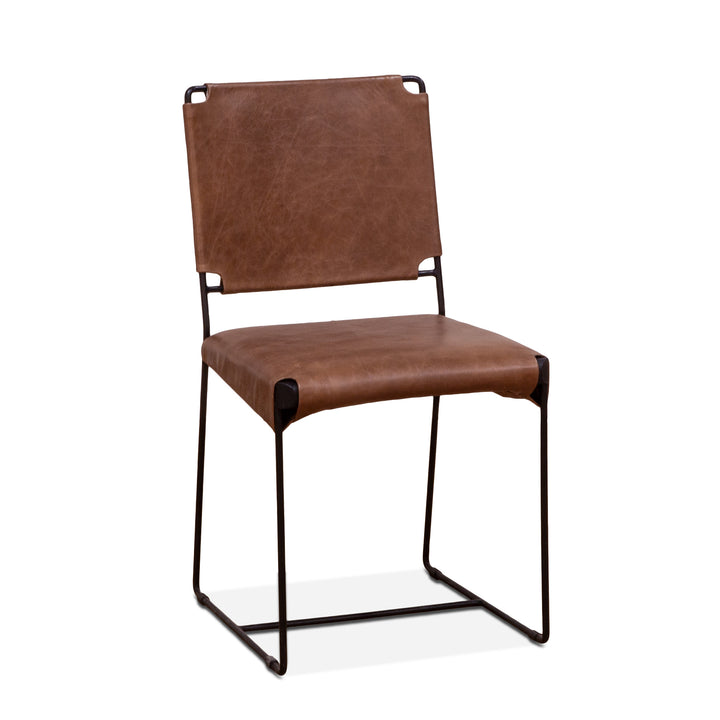 MELBOURNE LEATHER DINING CHAIR